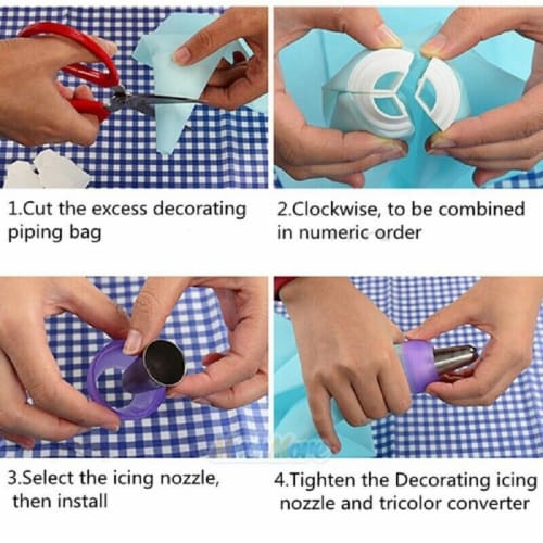 Kitcheniva Icing Piping Nozzles Cake Decoration Tip Perspective: left