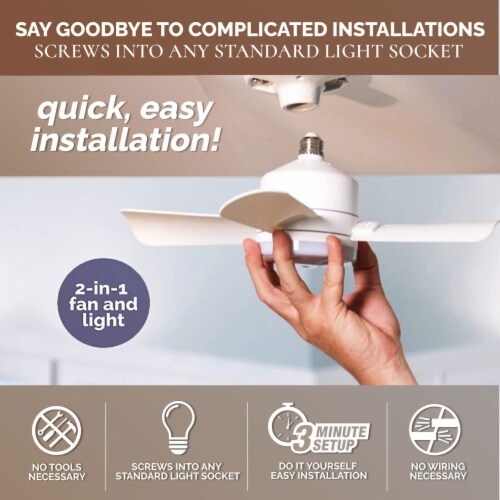 Kitcheniva Socket Ceiling Fan with Light, 1 Pcs Fred Meyer
