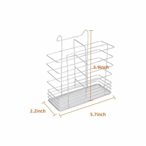 Kitcheniva Stainless Steel Dish And Cup Drying Rack Silver, 2 Tier Perspective: left