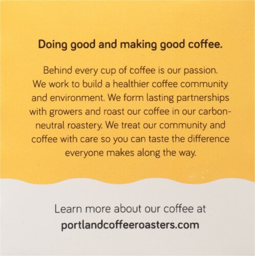 Portland Coffee Roasters French Dark Roast Organic Coffee Pods Perspective: left