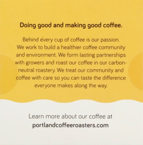 Portland Coffee Roasters French Dark Roast Organic Coffee Pods Perspective: left
