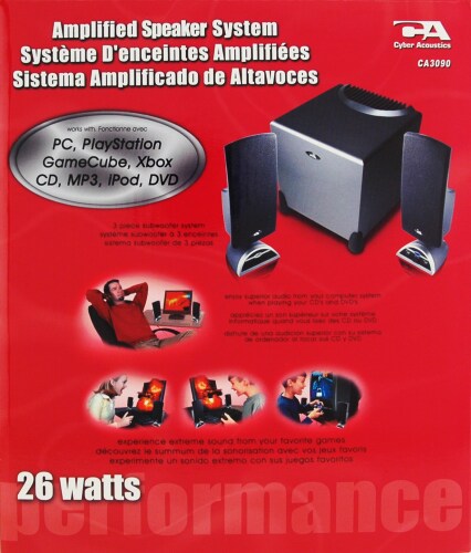 Cyber Acoustics Powered Speaker System - Black Perspective: left