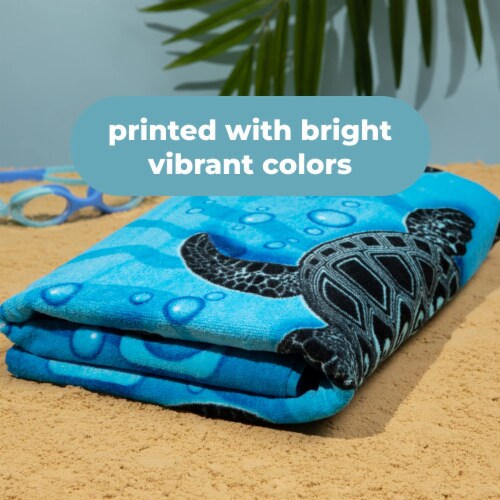 Dawhud Direct Tribal Sea Turtles Beach Towel, Women, Girls, Kids, Men, 30 x60 Perspective: left