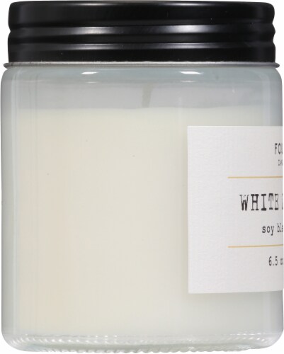 Foundry Candle Co White Magnolia Soy Wax Jar Candle Perspective: left