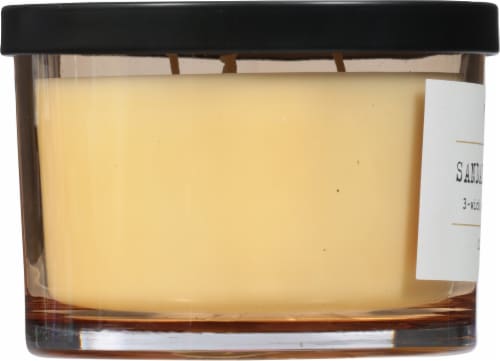 Foundry™ Candle Sandalwood + Sea 3 Wick Soy Blend Candle Perspective: left