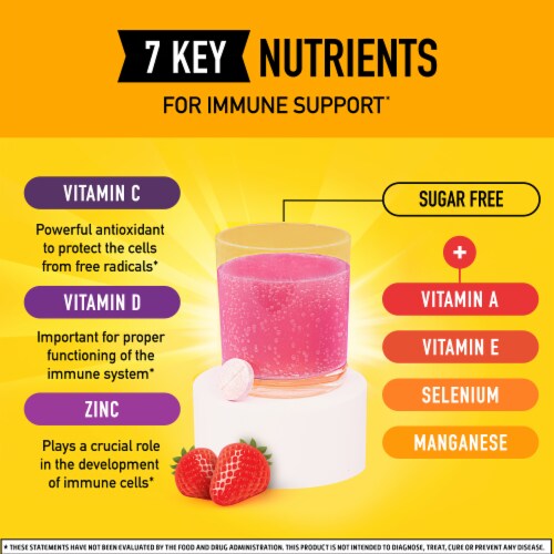 Airborne Immune Support Very Berry Effervescent Tablets Perspective: left