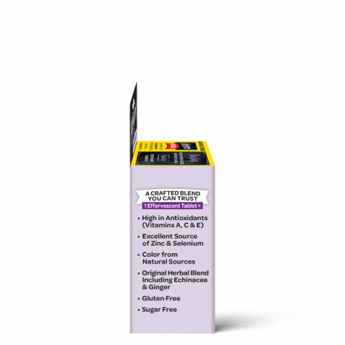 Airborne Elderberry Immune Support Supplement Tablets Perspective: left
