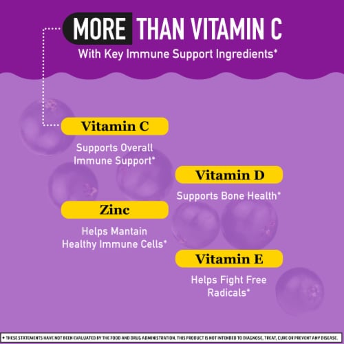 Airborne Immune Support Elderberry Flavor Gummies Perspective: left