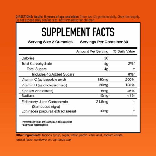 Airborne Immune Support + Vitamin D Mixed Berry Gummies Perspective: left