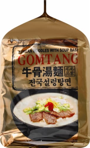Paldo Gomtang Korean Noodles With Soup Base Perspective: left
