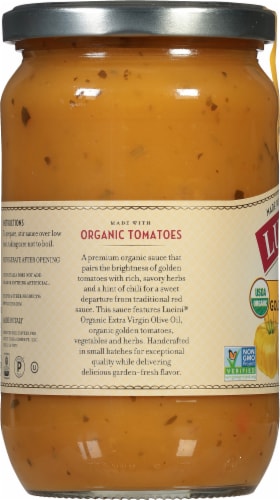 Lucini Italia Organic Golden Tomato Sauce Perspective: left