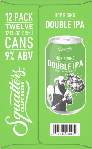 Squatters® Hop Rising® Double IPA Beer Perspective: left