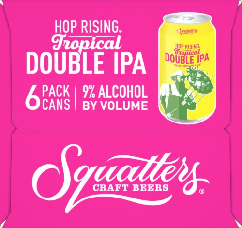 Squatters Hop Rising Tropical Double IPA Perspective: left