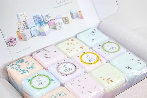 Cheer up Gift Set of Shower Steamers - Set of 12 big fizzies Perspective: left