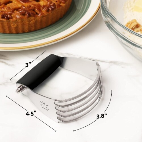 Zulay Kitchen Dough Blender & Pastry Cutter - Black Perspective: left