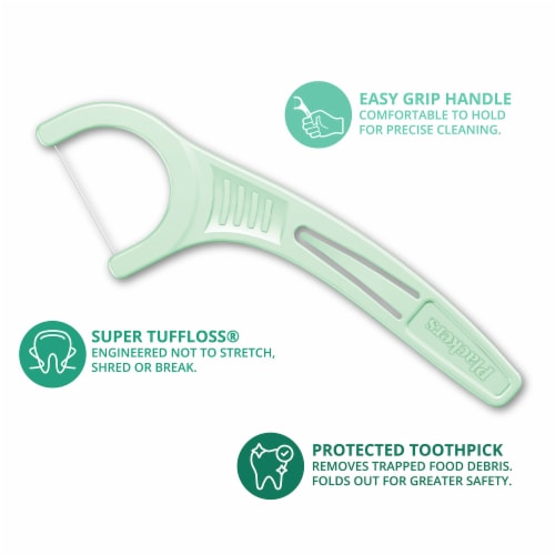 Plackers™ Micro Mint Dental Flossers Value Size Perspective: left