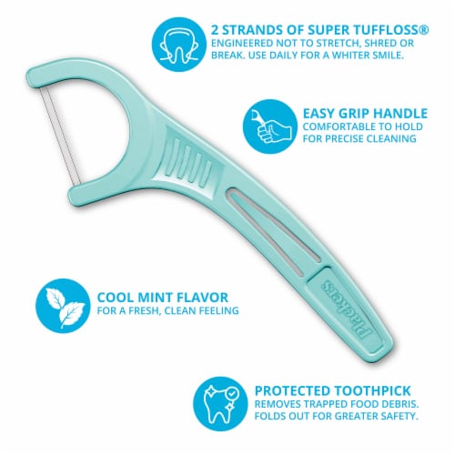 Plackers Twin-Line Dental Flossers Perspective: left