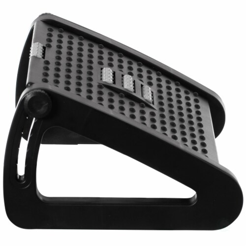 Basicwise Black Triangular Footrest With Soothing Massage Points And Rollers Perspective: left