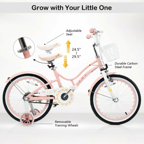 18 Kids Bike Toddlers Adjustable Freestyle Bicycle w Training