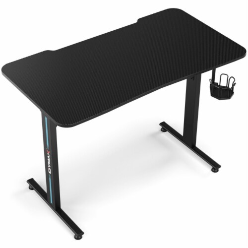 Gaming Desk Home Office PC Computer Desk w/LED Lignt&Gaming Handle Rack, 1 unit - Fry’s Food Stores