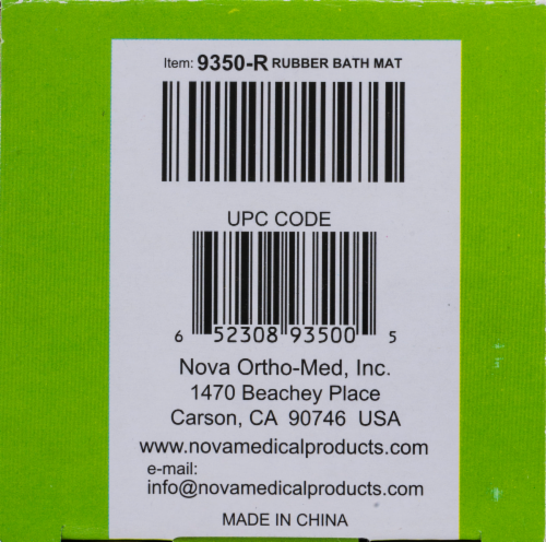 Nova Rubber Bath Mat - White Shell Perspective: left