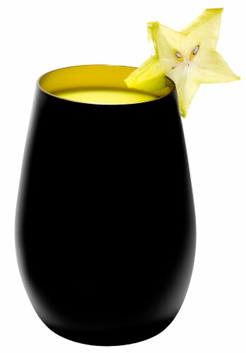 Stolzle Lausitz Olympia Tumbler - Matte Black/Gold Perspective: left