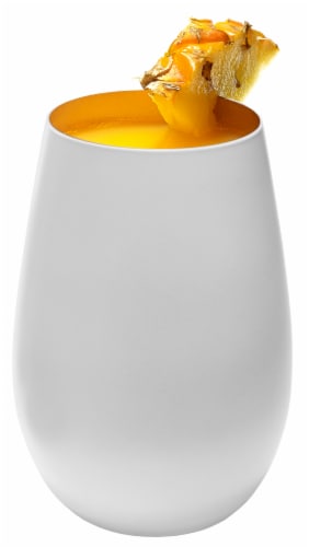 Stolzle Lausitz Olympia Tumbler - Matte White/Bronze Perspective: left