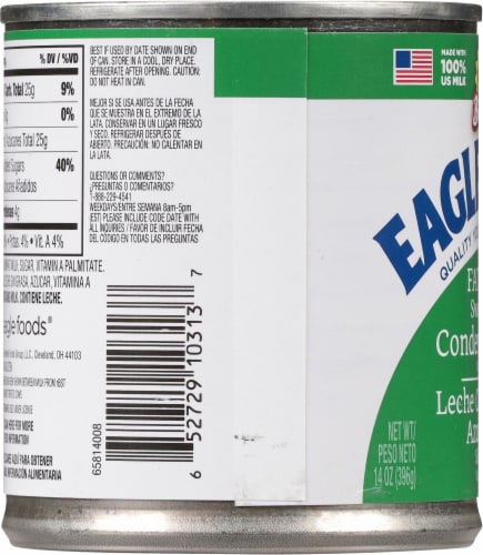 Eagle Brand® Fat Free Sweetened Condensed Milk Perspective: left