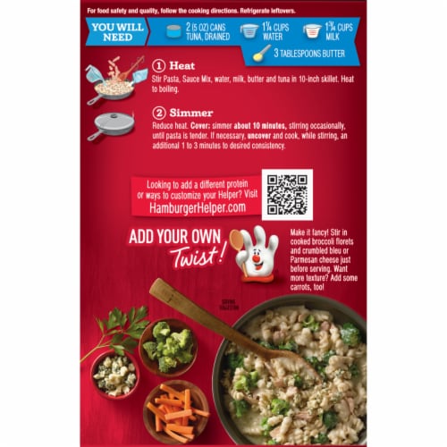 Tuna Helper Creamy Broccoli Pasta Perspective: left