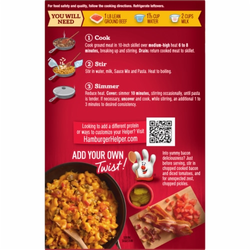 Hamburger Helper Double Cheeseburger Macaroni Perspective: left