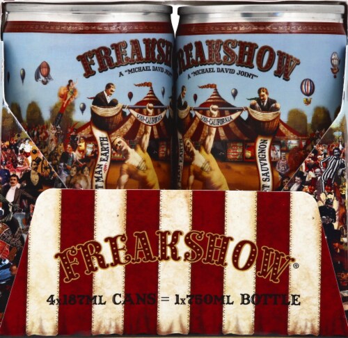 Michael David Winery Freakshow Cabernet Sauvignon Cans Perspective: left