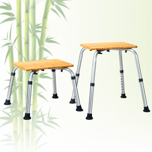 Bamboo bath seat online shower chair