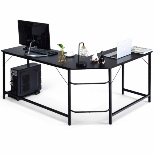 Costway LShaped Computer Desk Corner Workstation Study Gaming Table