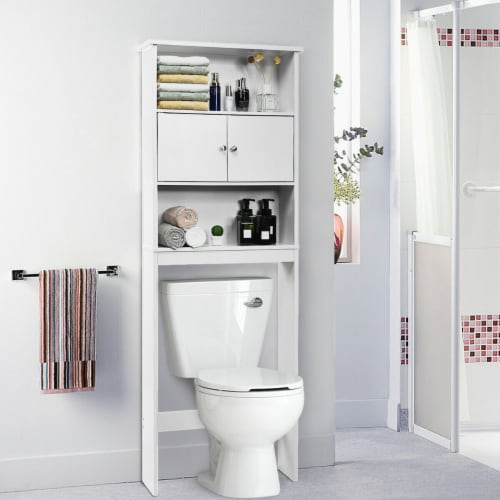 Wood over the toilet storage discount
