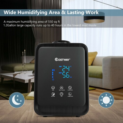 4.5L Ultrasonic Cool Warm Mist Air Diffuser Humidifier w/ Remote Control Perspective: left