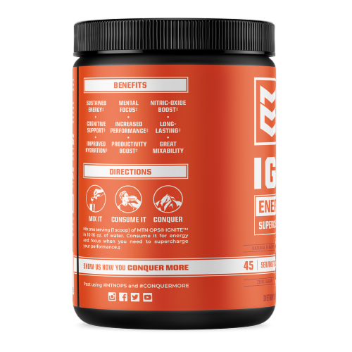 MTS OPS® Ignite™ Tigers Blood Healthy Drink Mix Perspective: left