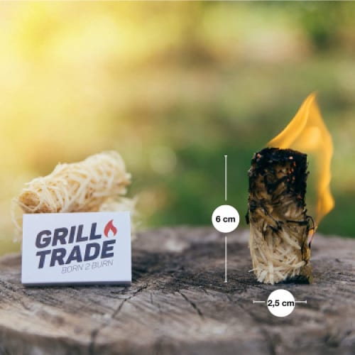 Firestarters 50 Pcs | Natural Fire Starters For Fireplace, Wood Stove, Campfires, Fire Perspective: left