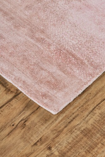Feizy Rugs Pink Quartz Emory Handwoven Lustrous Viscose Accent Rug Perspective: left