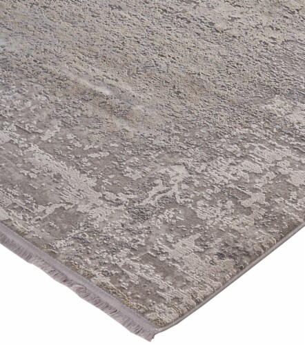 Feizy Rugs Cadiz Gradient Luster Accent Rug - Silver Gray Perspective: left