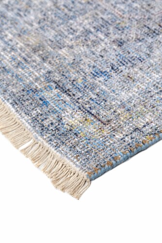Feizy Rugs Caldwell Vintage Space Dyed Wool Area Rug - Classic Blue/Beige Perspective: left