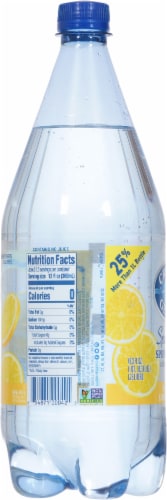Crystal Geyser Lemon Flavored Sparkling Bottled Water Perspective: left