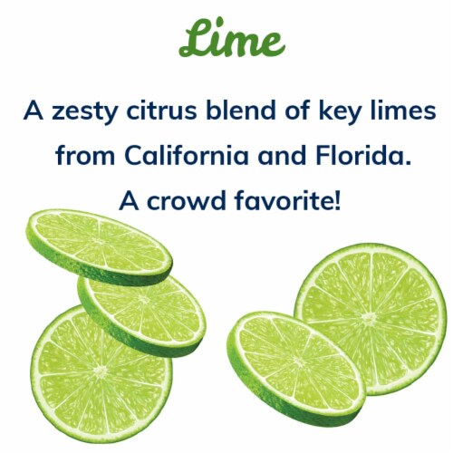 Crystal Geyser Alpine Spring Lime Flavored Sparkling Bottled Water Perspective: left