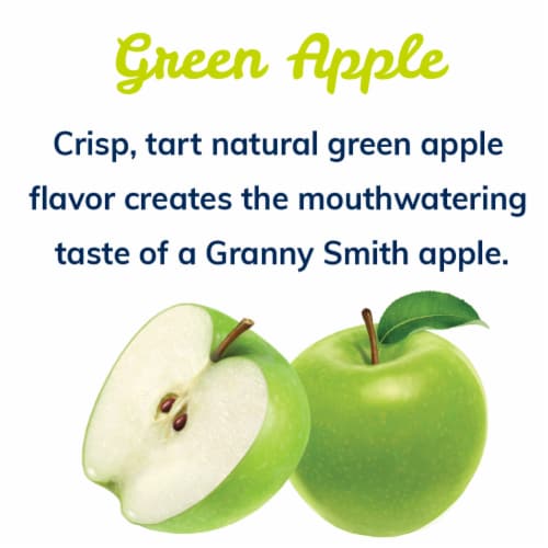 Crystal Geyser™ Sparkling Spring Water - Green Apple Perspective: left
