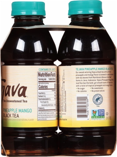 Tejava® Pineapple Mango Unsweetened Black Tea Perspective: left