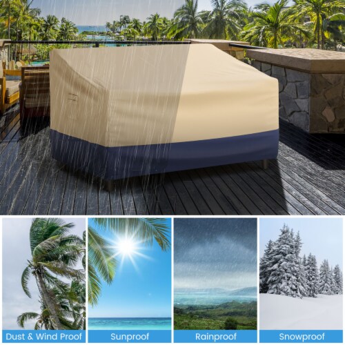 2Seater Patio Waterproof Sofa Cover Polyester Sofa Cover w/ Air Vents & Handles, 1 unit Kroger