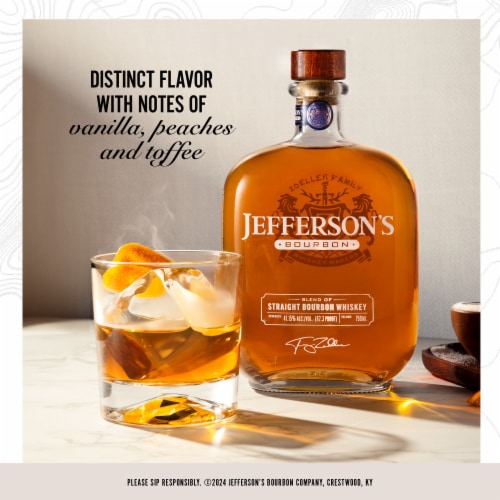 Jefferson's Kentucky Straight Bourbon Whiskey Perspective: left