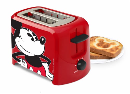Disney Mickey Mouse 2 Slice Toaster - Red Perspective: left