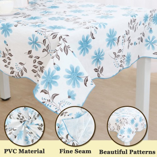 uxcell Vinyl Rectangle Tables Water Tablecloth Perspective: left