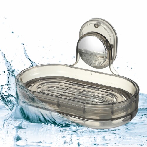 VOCOSTE Wall Mounted Soap Dish Soap Box Soap Holder for Bathroom Kitchen Perspective: left