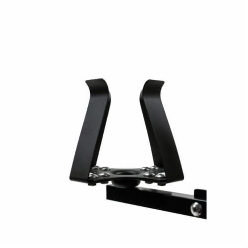Cup Holder and Towel Rack Gym Buddy Add-On for CTA Digital Floor Stands Perspective: left